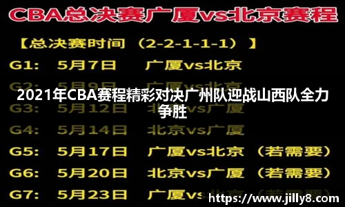 2021年CBA赛程精彩对决广州队迎战山西队全力争胜